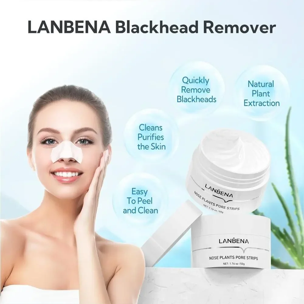 LANBENA Nose Strips for Blackheads (1.76 Oz), 100 Pcs Nose Plants Pore Strips, B
